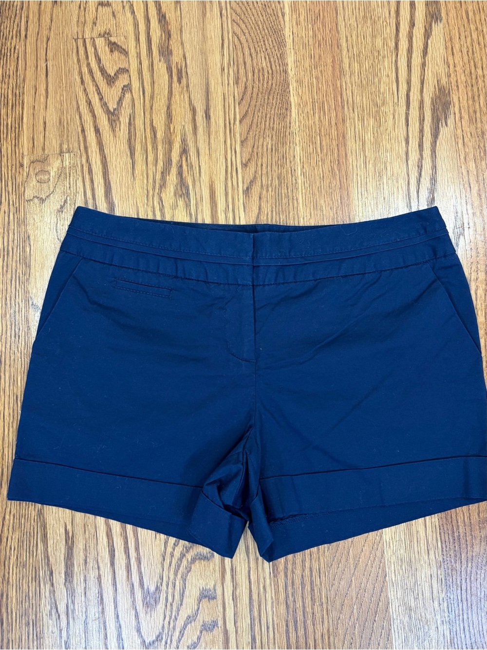 Express 3" Navy Roll-cuff Tailored Shorts (2)